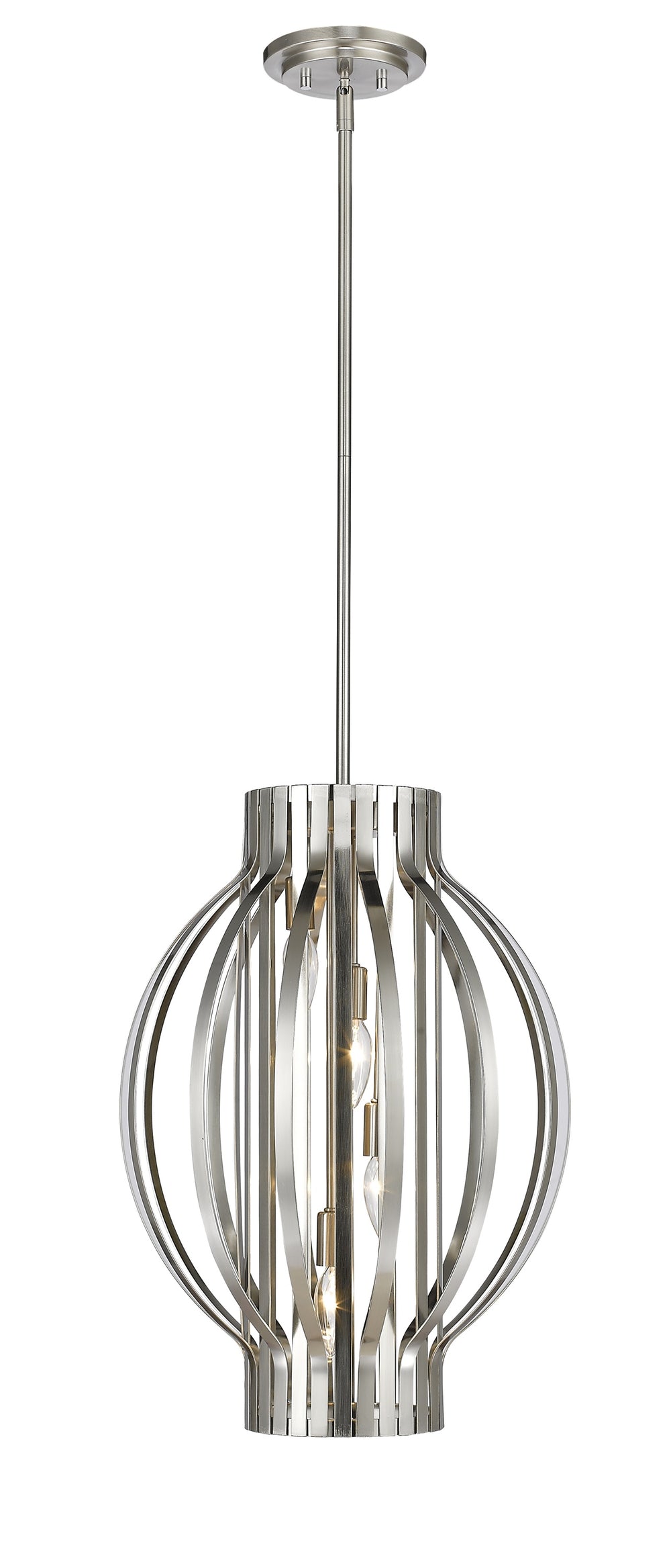 Moundou 4 Light Pendant in Brushed Nickel Finish