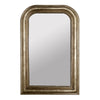 HAND CARVED SILVER LEAF CURVED TOP RECT MIRROR