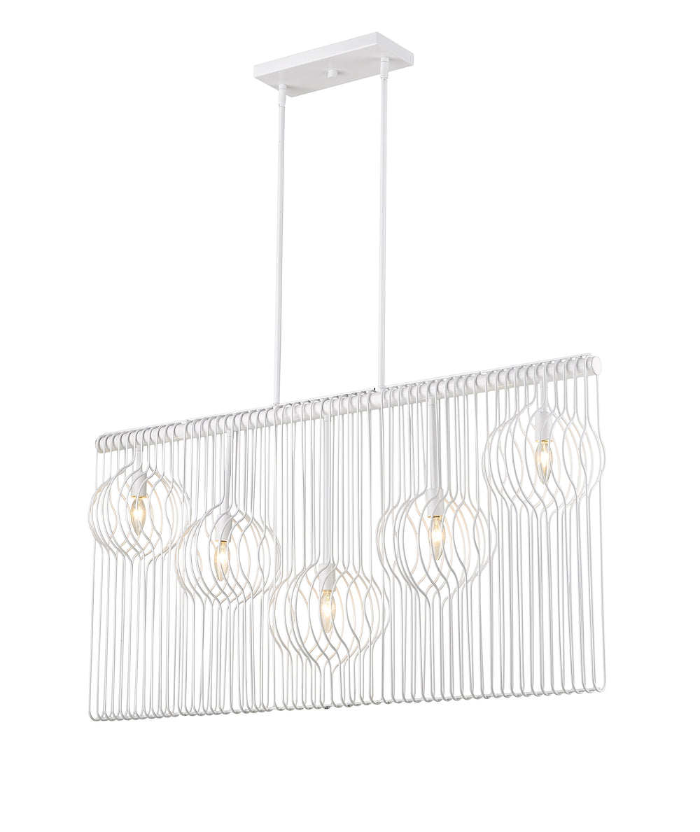 Contour 5 Light Island/Billiard in White Finish