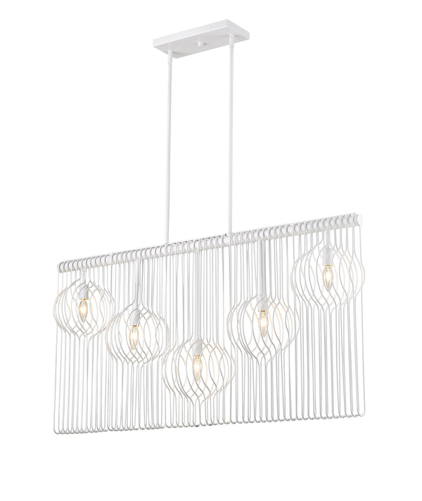 Contour 5 Light Island/Billiard in White Finish