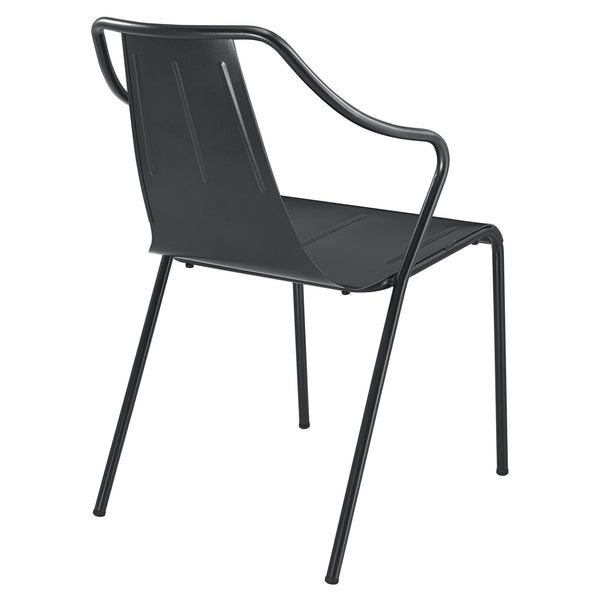 Callum Metal Chair In Metallic Gunmetal