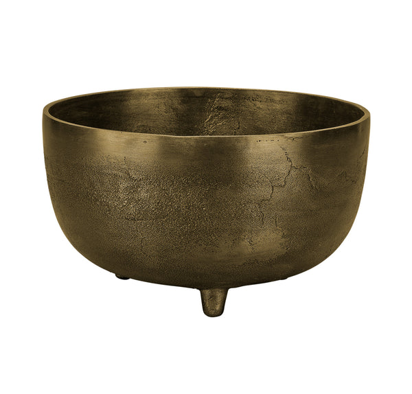  Relic Metal Large Footed Decorative Bowl