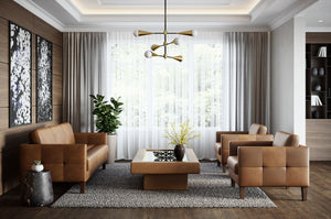 KARMELO ARMCHAIR - COGNAC LEATHER