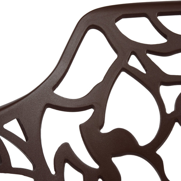 ORO ALUMINUM CHAIR (WITH ARMS) - BROWN