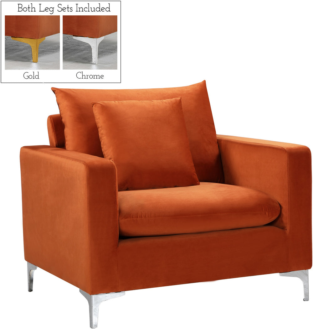 Lucy Chair In Cognac Velvet