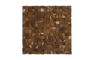 Blocks Wall Art, Chamcha Wood, Natural, Large