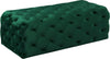 Debbie Ottoman/Bench In Green Velvet