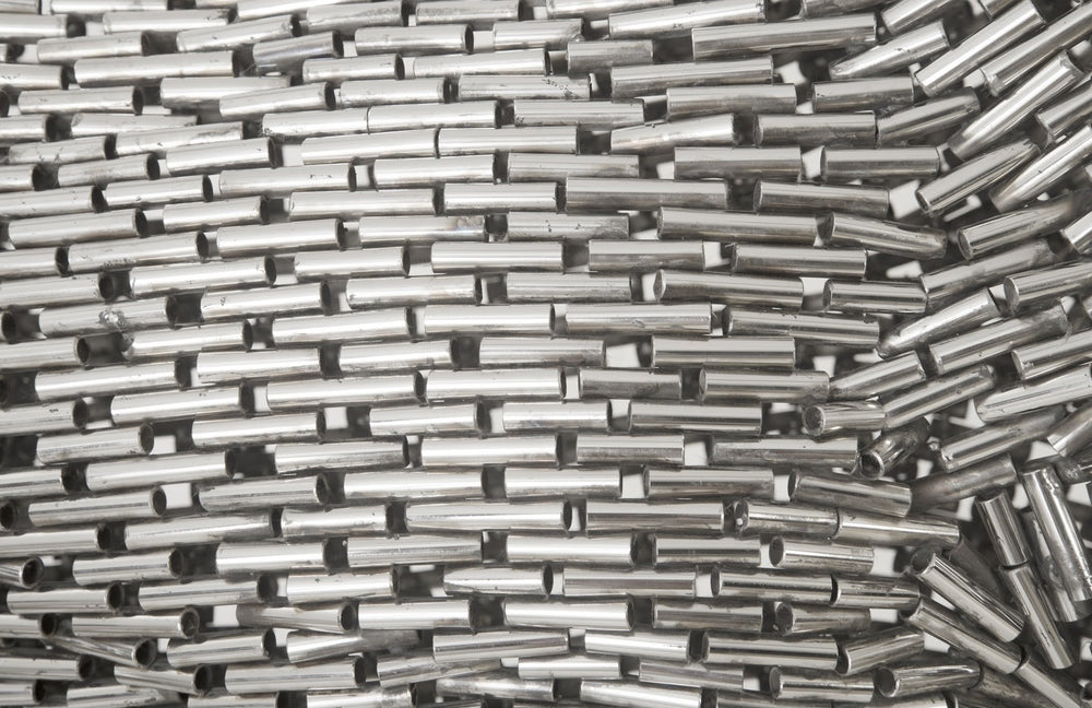 Horse Pipe Sculpture, Galloping, Stainless Steel