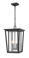 Seoul 2 Light Outdoor Chain Mount Ceiling Fixture in Oil Rubbed Bronze Finish