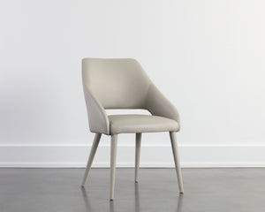 GALEN DINING ARMCHAIR - LINEA LIGHT GREY LEATHER