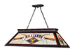 Tiffany Billiard 4 Light Billiard Light in Matte Black  Finish