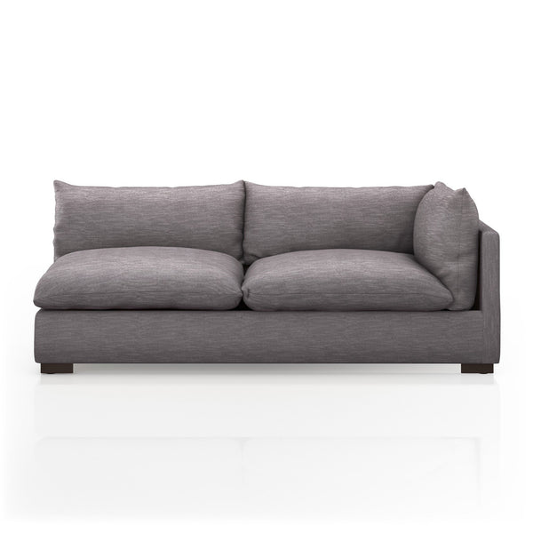 Westwood Sectional In Valley Silver Spoon And Espresso