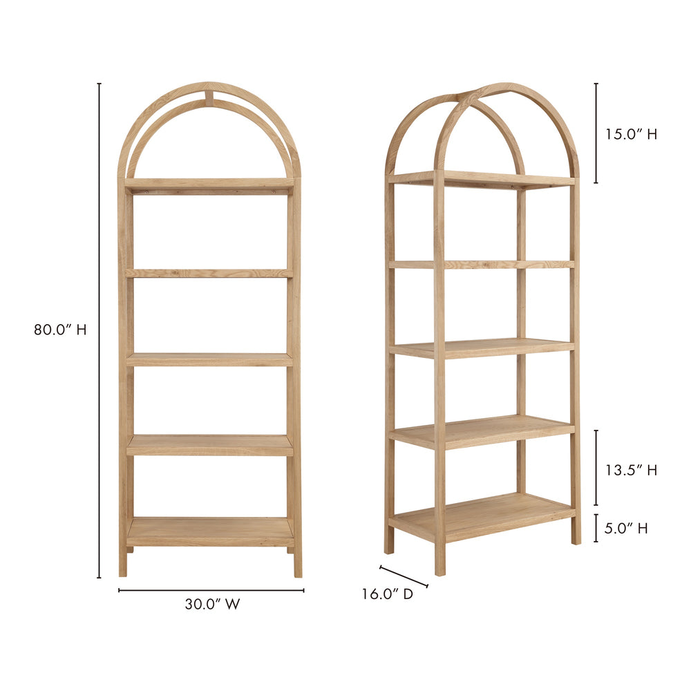 Moe's Eero Natural Oak Bookcase