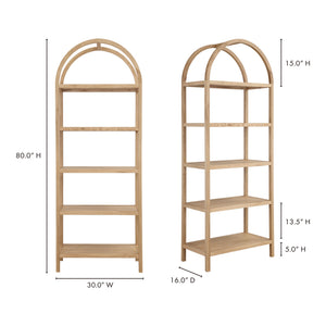 Moe's Eero Natural Oak Bookcase