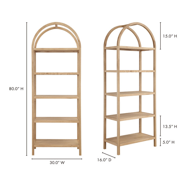 Moe's Eero Natural Oak Bookcase