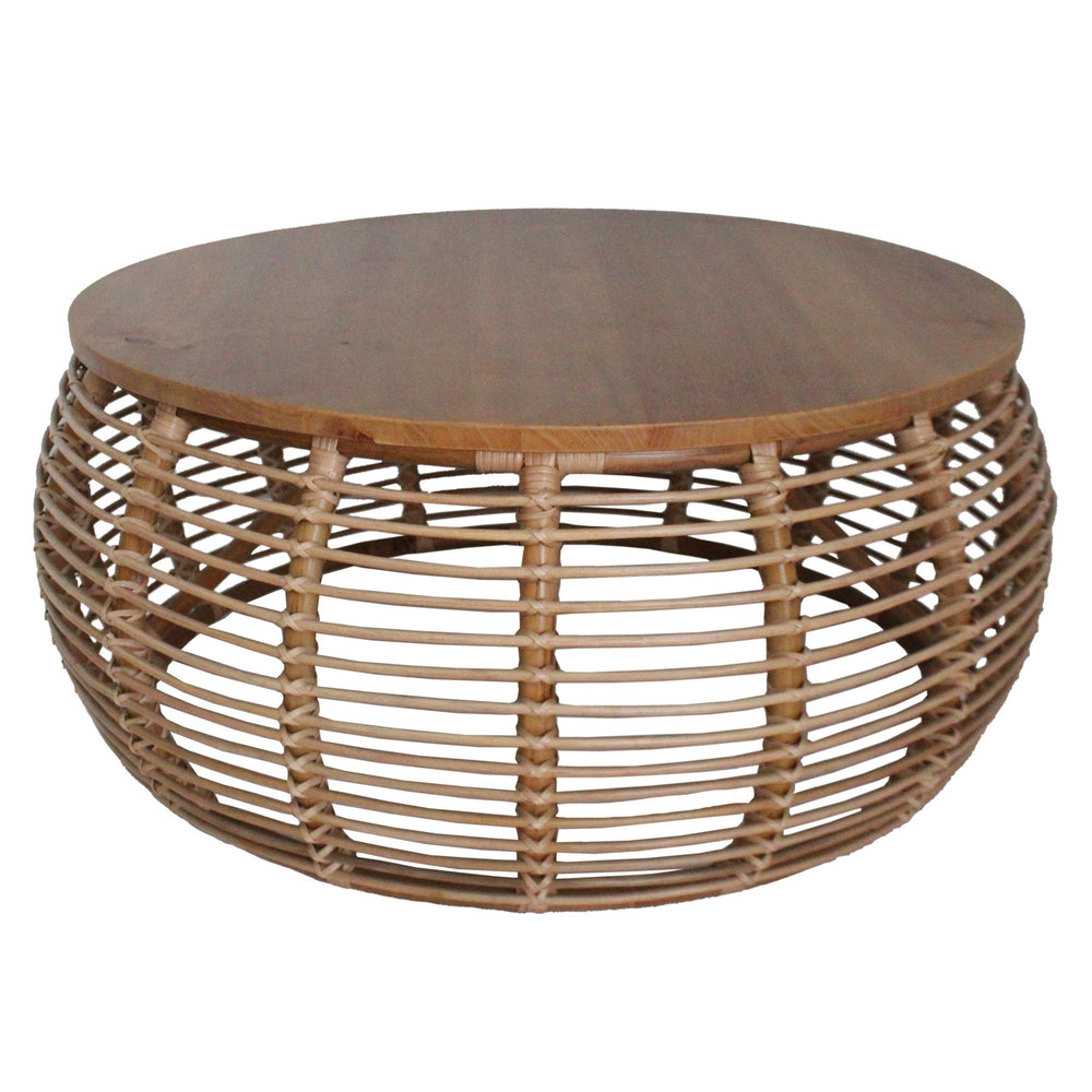 Iris Rattan Coffee Table In Honey