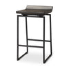Givens IV 24.25" Seat Height Black Wood Seat Black Frame Stool