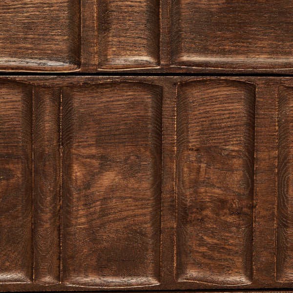 Ezri Desk - Carved Cocoa Oak