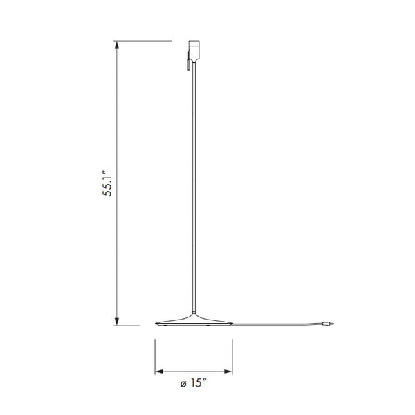 Eos Large Floor Lamp in Light Brown with Black Base