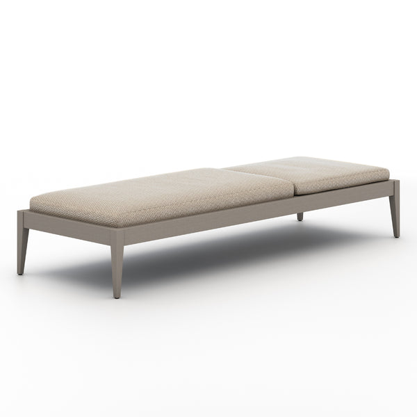 Sherwood Outdoor Chaise Lounge In Grey/Sand