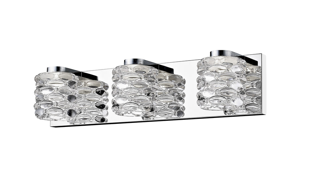 Dawson 3 Light Vanity in Chrome  Finish