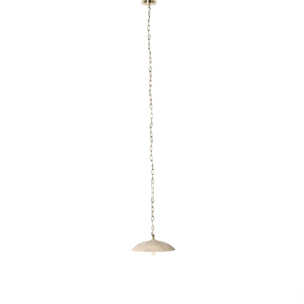 Organic Ceramic Pendant In Sand Porcelain