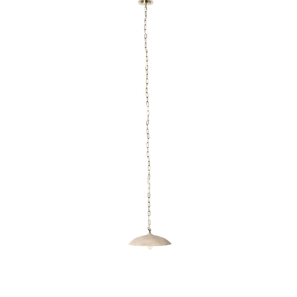 Organic Ceramic Pendant In Sand Porcelain