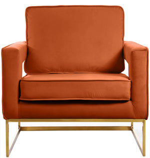 Alfonso Accent Chair In Cognac Velvet