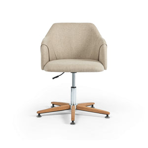 Edna Contemporary Desk Chair in Fedora Oatmeal
