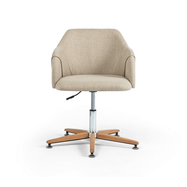 Edna Contemporary Desk Chair in Fedora Oatmeal