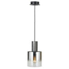 Henley AC11520SM Pendant in Satin Black & Smoke Glass