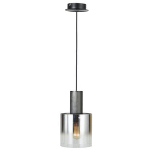 Henley AC11520SM Pendant in Satin Black & Smoke Glass