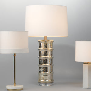 Irene Glass Table Lamp, Silver