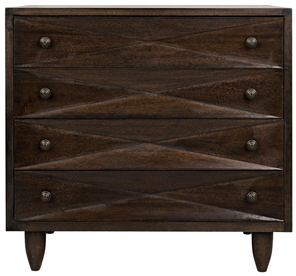Diamond Chest in Ebony Walnut Finish