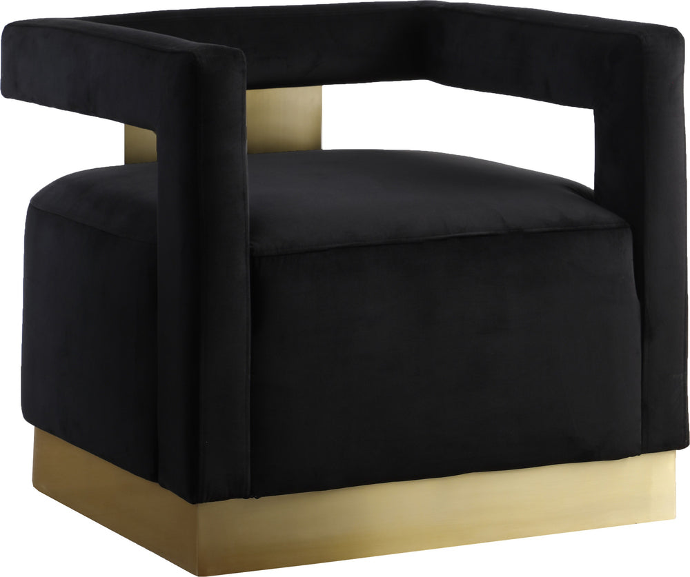 Jorge Accent Chair In Black Velvet