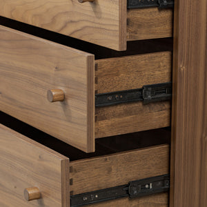 Arturo 9 Drawer Dresser - Natural Walnut Veneer