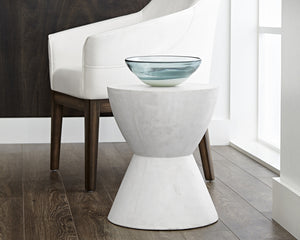 LOGAN END TABLE - WHITE