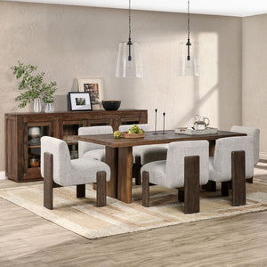 Chelsea Upholstered Dining Chair in Pixel Ivory