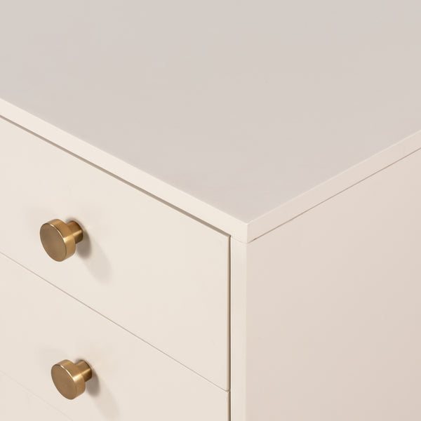 Van Rectangular Nightstand In Alabaster