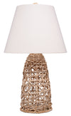 Kauai Rope Table Lamp with Linen Shade