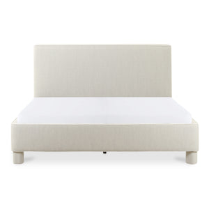 Ichigo Queen Bed in Light Grey Upholstery