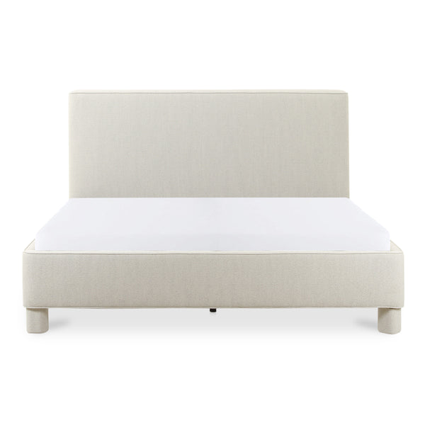Ichigo Queen Bed in Light Grey Upholstery