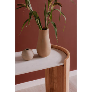 Moe's Dala Marble & Oak Console Table