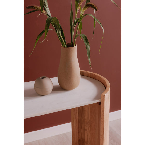 Moe's Dala Marble & Oak Console Table