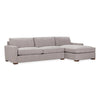 Coburn Right Chaise Sofa in Elite-Gray Upholstery