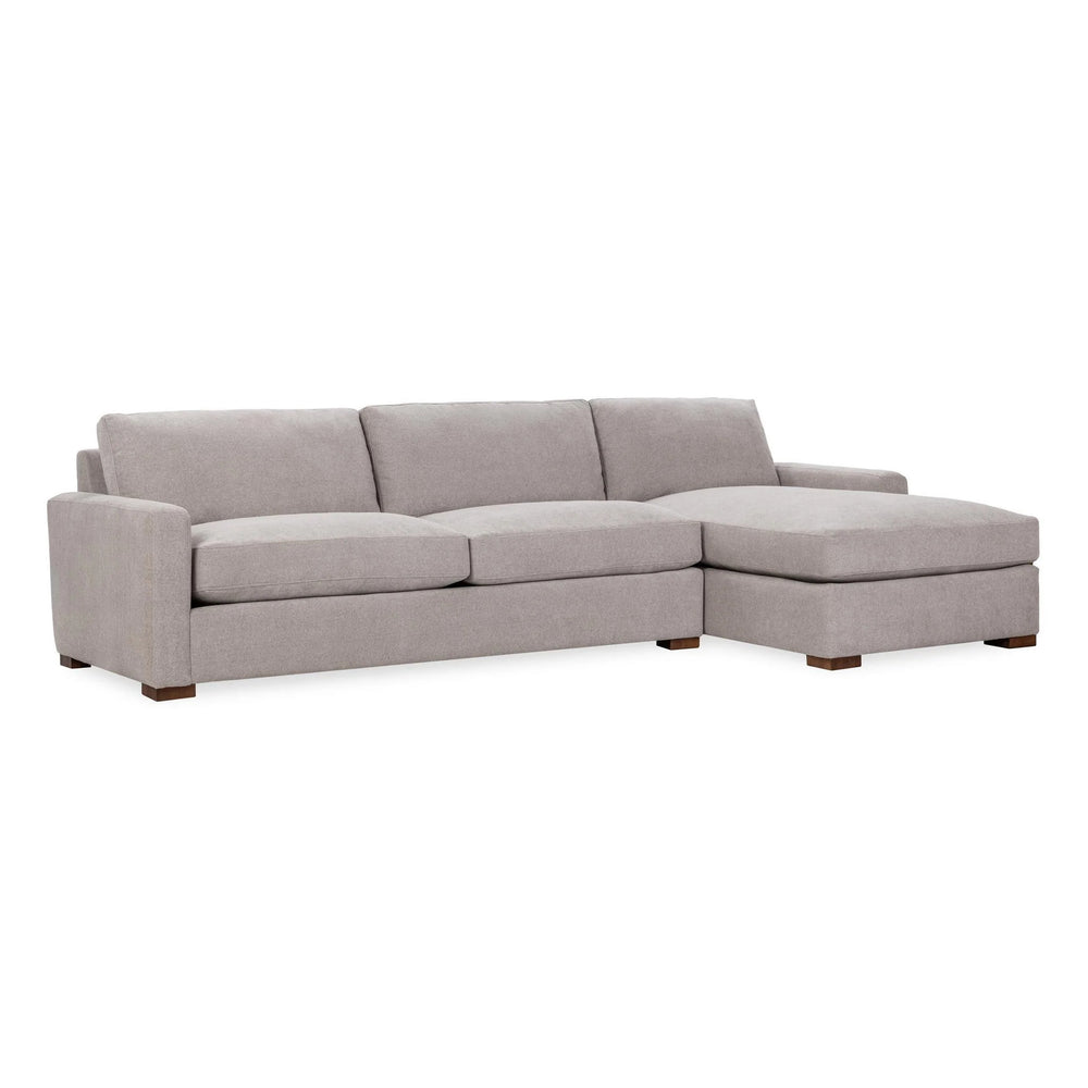 Coburn Right Chaise Sofa in Elite-Gray Upholstery