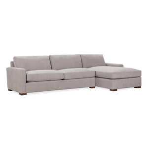 Coburn Right Chaise Sofa in Elite-Gray Upholstery