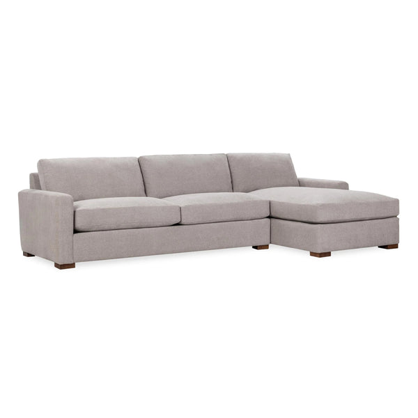 Coburn Right Chaise Sofa in Elite-Gray Upholstery