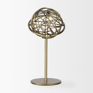 Atlas 10.0L x 8.0W x 12.0H Gold Metal Solar System Ornament