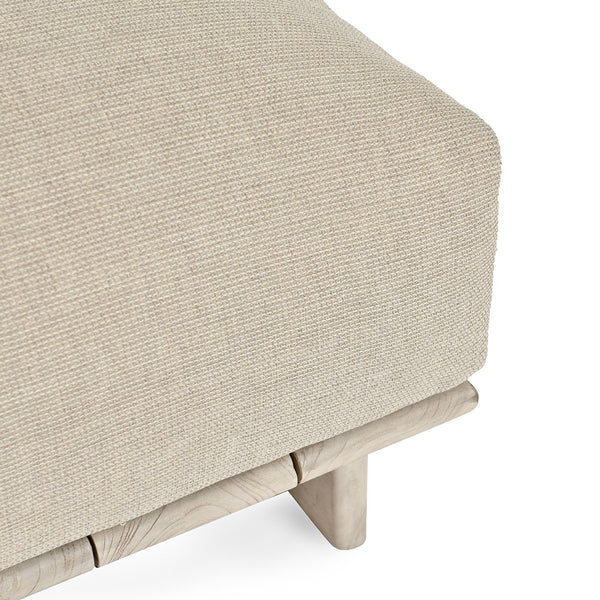 Livia Teak Outdoor Sofa in Taupe Acrylic